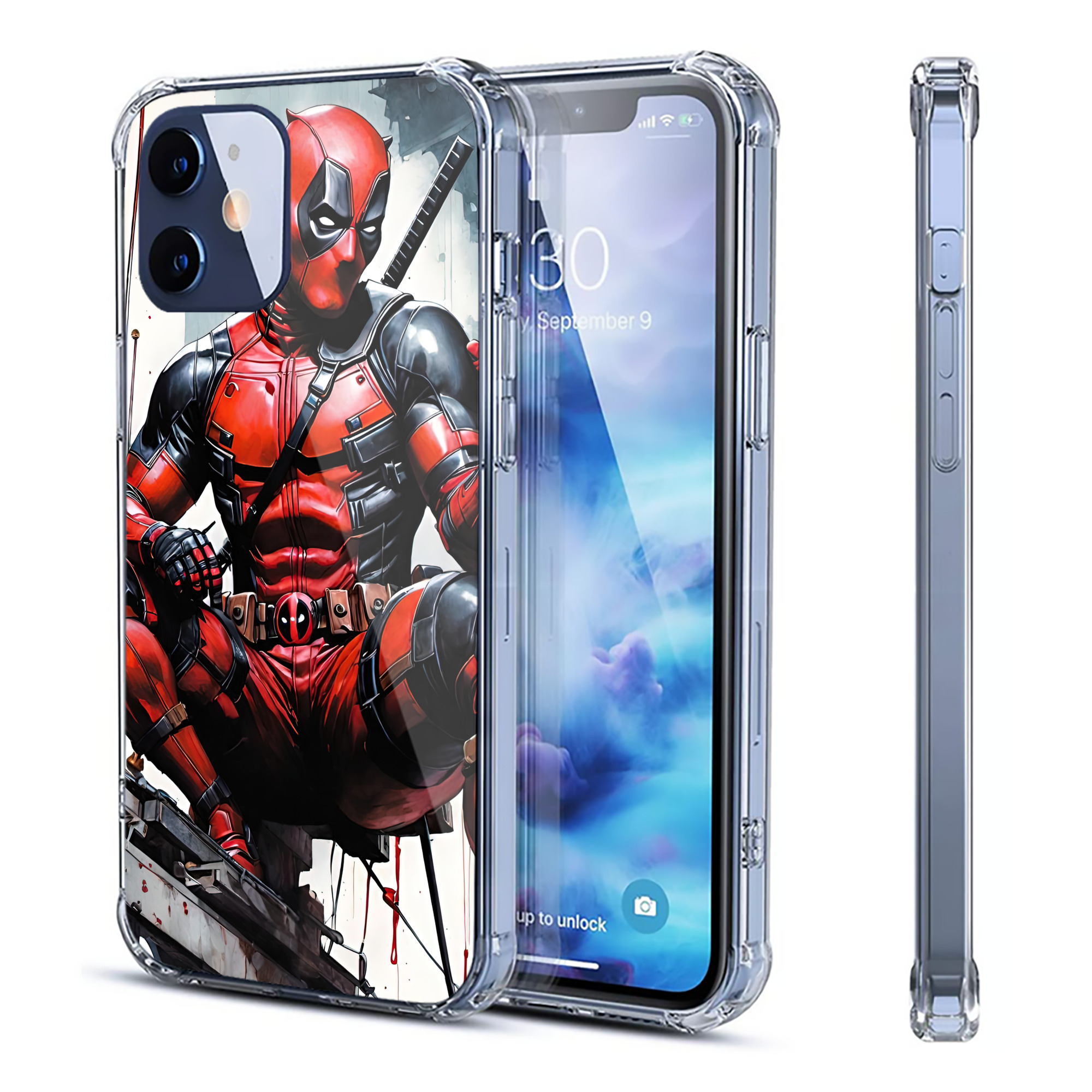 （画像用） Deadpool デッドプール 【iPhone 12シリーズ対応】透明スマホケース（クリアソフトケース）